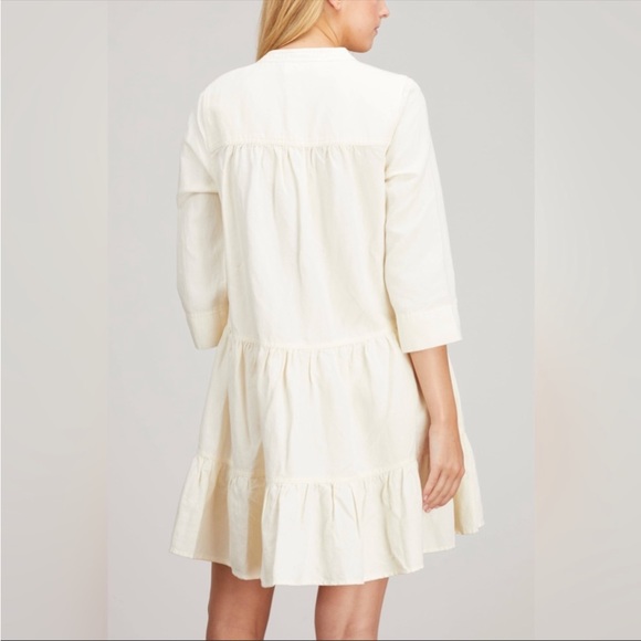APIECE APART Maurino Drop Waist Mini Dress in Cream - Picture 3 of 7
